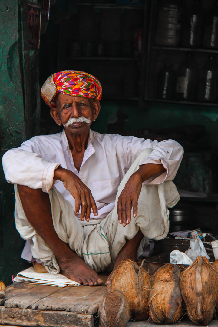 © Hugo Berman, "Coconut Seller, Udaipur, India", 2013