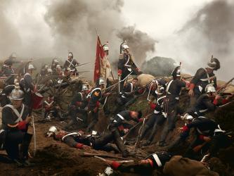 Gunners in the trenches (Brazilian War)
